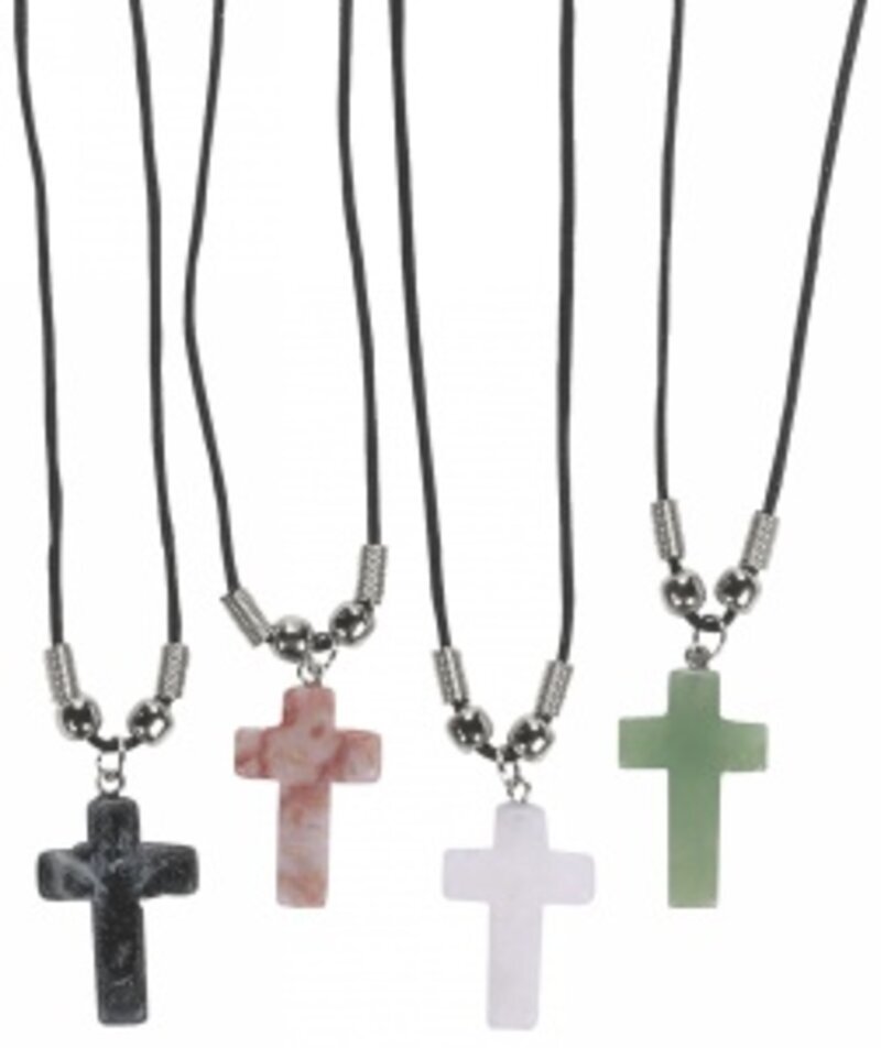 stone cross necklace