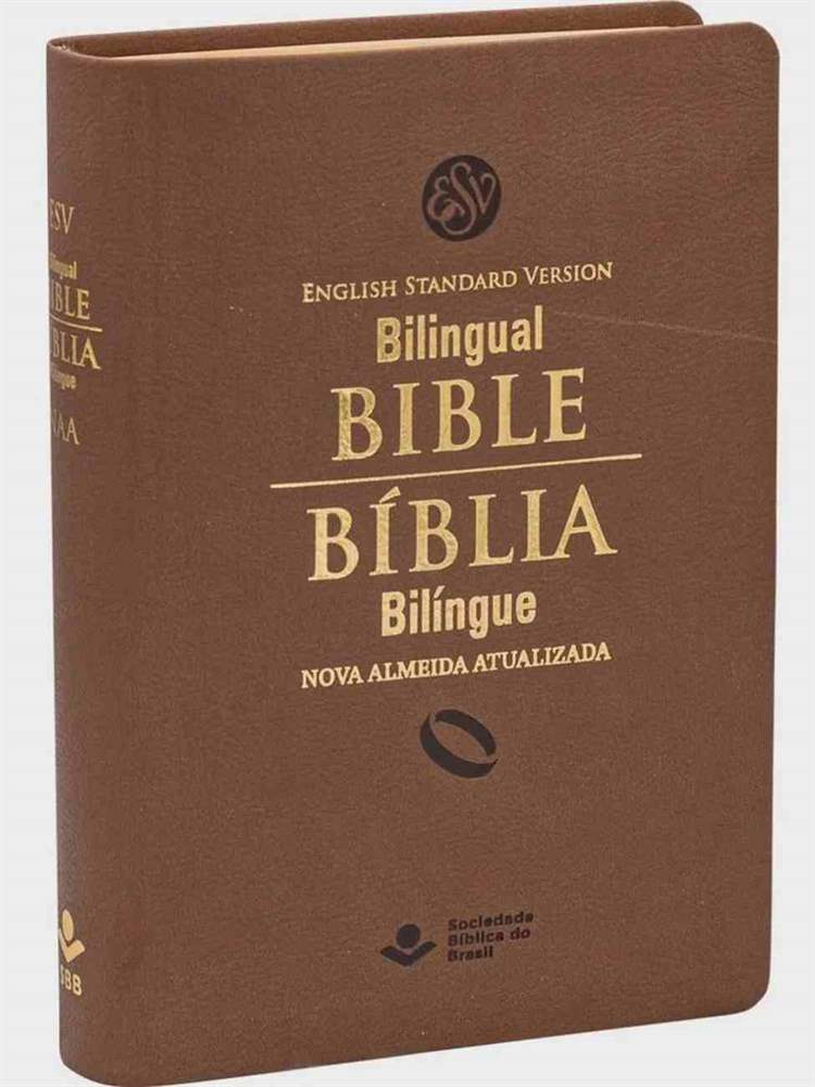 European Portuguese Bible DN54C - Brown by Bible Society